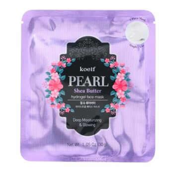 KOELF Маска для лица гидрогелевая с маслом ши и жемчужной пудрой PEARL & SHEA BUTTER