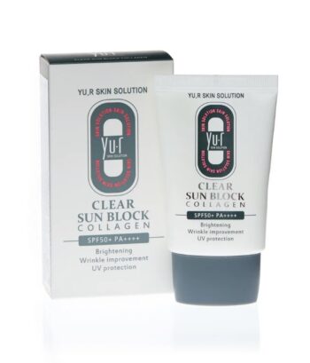 Skin Solution Солнцезащитный крем Yu-r Clear Sun Block Collagen
