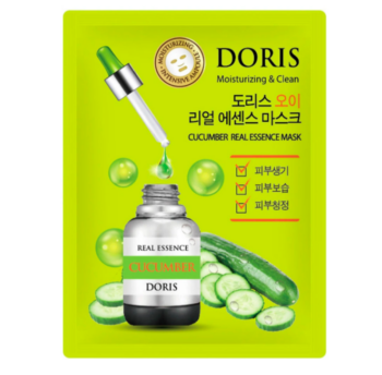 JIGOTT Тканевая маска для лица ОГУРЕЦ CUCUMBER Real Essence Mask