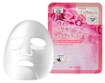 3W CLINIC Тканевая маска для лица КОЛЛАГЕН Fresh Collagen Mask Sheet