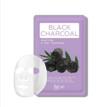 Skin Solution Маска для лица с экстрактом угля  Black Charcoal Sheet Mask