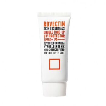 ROVECTIN Санскрин на физических фильтрах для выравнивания тона с сатиновым финишем Skin Essentials Double Tone-up UV Protector SPF50+PA++++ 50ml