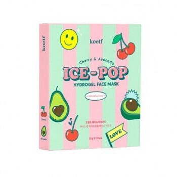 KOELF Маска для лица гидрогелевая с ацеролой и авокадо Ice-Pop Hydrogel Face Mask Cherry & Avocado