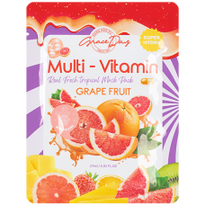 Grace Day Тканевая маска с экстрактами фруктов ГРЕЙПФРУТ Multi-Vitamin Mask Pack